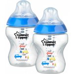 Tommee Tippee láhev s obrázky C2N 2ks me modrá 260ml – Sleviste.cz