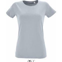 Dámské bavlněné tričko REGENT FIT ryzí šedá