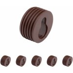 Walteco Kování pro zavěšení skříňky pr. 20 x 10 mm plast, hnědý, 2 ks 90706 – Zboží Mobilmania