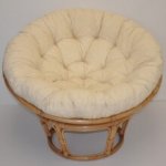 Axin trading Relaxační papasan ARTEMIS 110 cm ratan látka medová světle béžová