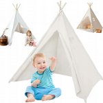 Nukido 740120 Dětské teepee se světýlky šedé s hvězdičkami – Sleviste.cz