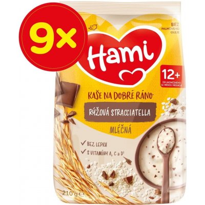 Hami Kaše mléčná rýžová stracciatella 9 x 210 g – Zboží Mobilmania