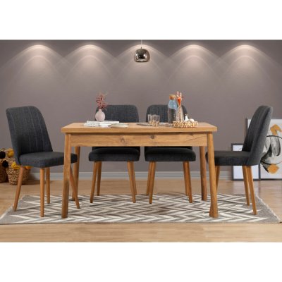 Hanah Home Jídelní set Santiago borovice atlantic / antracit – Hledejceny.cz