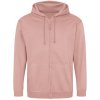 Pánská mikina Just Hoods na zip JH050 Dusty Pink