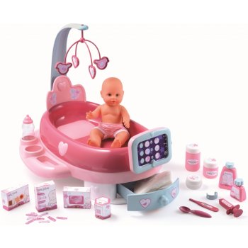 Smoby 024223 Baby Nurse opatrovateľské centrum so zvukom a svetlom pre 42 cm bábiku s 22 doplnkami