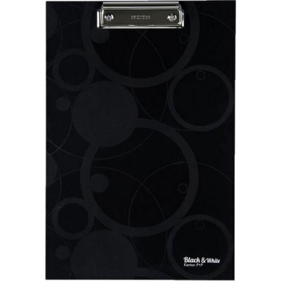 Karton P+P Psací podložka s klipem Black&White A4 černá – Zboží Živě