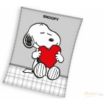 Carbotex Dětská fleecová deka Snoopy Love – Zboží Dáma