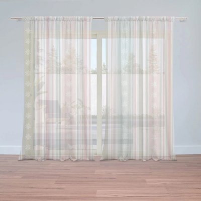 Záclony Pruhy a tečky: 2 ks - 150x250 cm - Sablio – Hledejceny.cz