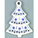 Cibulák Vánoční ozdoba stromeček prolamovaný 8,5 cm originální cibulákový porcelán Dubí cibulový vz 10597