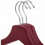 SPRINGOS URBAN Ramínka na šaty 43 cm dřevěné vínové sada 3 ks – Zboží Dáma