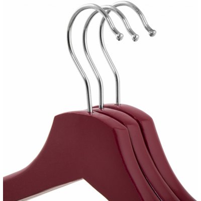 SPRINGOS URBAN Ramínka na šaty 43 cm dřevěné vínové sada 3 ks – Zboží Dáma