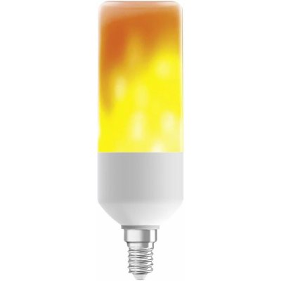 Osram LED žárovka s efektem plamene, 0,5 W, 10 lm, teplá bílá, E14 LED SSTICK FLAME 0,5W/515 230VE144X – Zboží Mobilmania