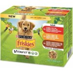 Purina Friskies Adult dog multipack hovězí kuře jehněčí v želé 12 x 100 g – Zbozi.Blesk.cz