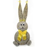 OVČÍ VĚCI Slámový zajíc se žlutou mašlí 45 cm – Zboží Dáma