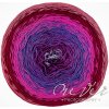 Příze Pletací / háčkovací příze Vlna-Hep FLOXY 9942 růžovo-fialová, melírovaná (duhová), efektní 250g/1000m
