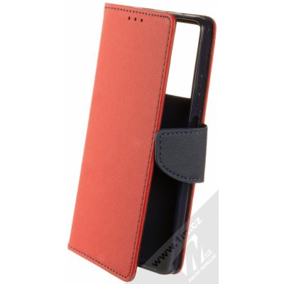 Pouzdro 1Mcz Fancy Book flipové Xiaomi Redmi Note 12 Pro 5G, Poco X5 Pro červená modré