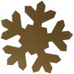 DECOLED Vánoční ozdoba vločka zlatá kovová 20 cm, venkovní – Hledejceny.cz