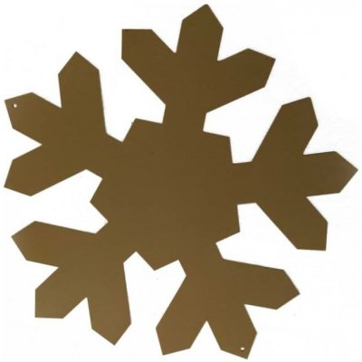 DECOLED Vánoční ozdoba vločka zlatá kovová 20 cm, venkovní – Hledejceny.cz