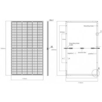 GWL solární panel ELERIX Mono 500Wp celočerný 132 článků half-cut EXS-500MHC-B