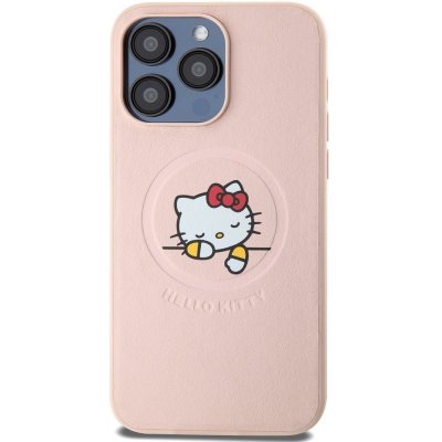 Hello Kitty PU Kitty Asleep Logo MagSafe Apple iPhone 15 Pro Max růžové