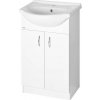 Koupelnový nábytek Aqualine Simplex Eco - Umyvadlová skříňka včetně umyvadla 530x835x307 mm, bílá mat