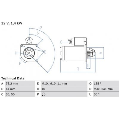 BOSCH 0 986 016 470 Startér (0986016470) – Hledejceny.cz