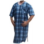 Xcena noční košile krátký rukáv káro modrá – Zboží Dáma