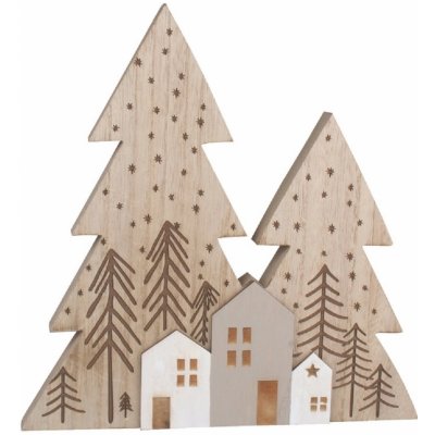 Anděl Přerov Dřevěná dekorace na postavení Scandi, 24 x 24 x 2 cm – Hledejceny.cz