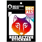 Reflective Berlin Reflexní nálepky Reflective Decals Wolf rainbow – Zboží Dáma
