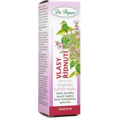 Dr. Popov Bylinné kapky Vlasy řídnutí 50 ml – Hledejceny.cz