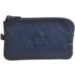 Klíčenka Dámská velká kožená 1039-A tmavě modrá s kytičkou HJP – Sleviste.cz