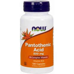 Now Foods Vitamín B5 Kyselina Pantothenová 500 mg 100 kapslí