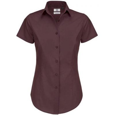 B&C dámská číšnická halenka krátký rukáv černá B-BK16-03 – Zboží Dáma