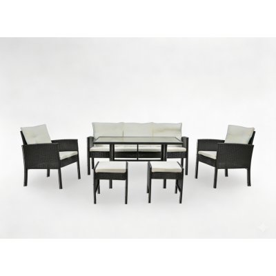 Garden Line VADUZ Černý + Krémové Polštáře – Hledejceny.cz