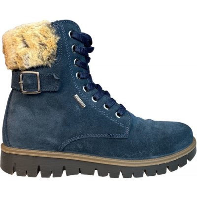 IMAC Dívčí zimní boty s kožíškem Blue Beig – Zboží Mobilmania