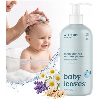 ATTITUDE Dětský šampon a tělové mýdlo 2 v 1 Baby leaves s vůní Good night 473 ml – Sleviste.cz