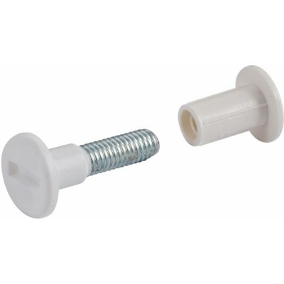 Walteco Šroub spojovací M6x30-40mm, bílý, 4 ks – Hledejceny.cz
