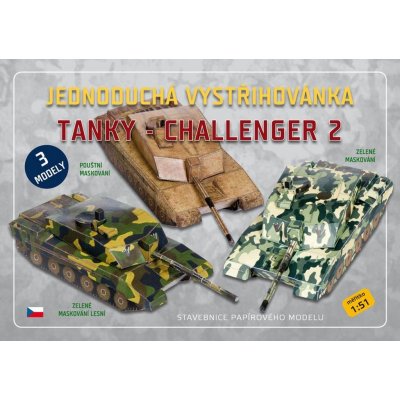 Jednoduchá vystřihovánka Tanky - Challenger 2 – Zbozi.Blesk.cz