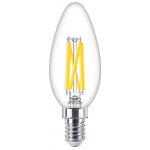Philips LED žárovka E14 3,4W/40W stmívatelná, čirá, 2700K 230V B40 CL P449411 – Hledejceny.cz