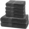 Ručník DecoKing Sada ručníků a osušek Marina charcoal 4 ks 2 ks 70 x 140 cm 50 x 100 cm
