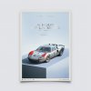 Plakát Automobilist Posters | Ford GT40 - P/1015 - 24H Le Mans - 1966 | Collector’s Edition