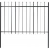 Pletiva vidaXL Zahradní plot s hroty ocelový 1,7 x 1,2 m černý [144926]