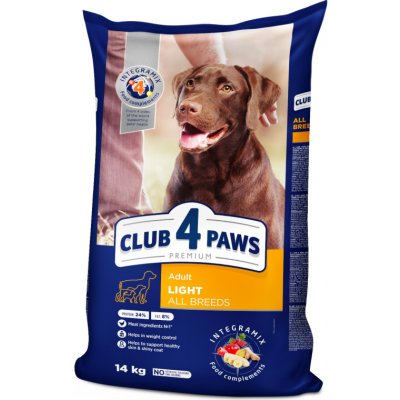 Club4Paws Premium light For adult dogs of all breeds 14 kg – Zbozi.Blesk.cz