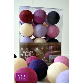 Ball-de-sign LAVENDER GARDEN cotton balls Počet ks v balení: 10 ks