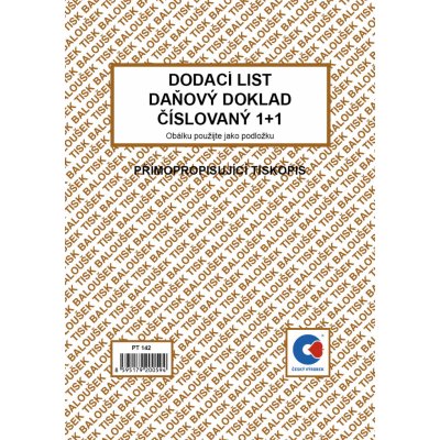 Baloušek Tisk PT142 Dodací list - daňový doklad, A5, samopropisovací, číslovaný – Zbozi.Blesk.cz