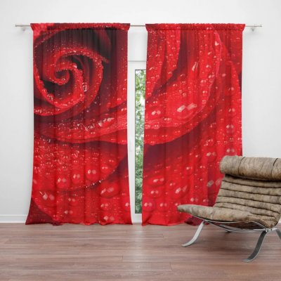 Sablio Závěs Květ růže: 2ks 140x250cm – Hledejceny.cz