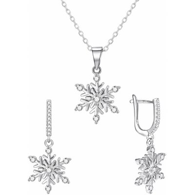 Agato stříbrná sada šperků Sněhové vločky AGT-SET03W – Zboží Dáma