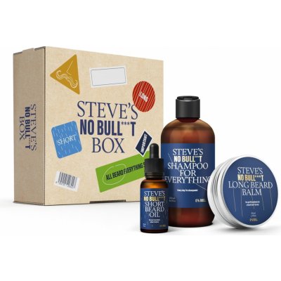 Steves NO BULL***T All Beard Everything Box šampon 250 ml + olej na vousy 30 ml + balzám na vousy 50 ml – Zboží Mobilmania