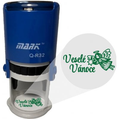 Mark Samonamáčecí razítko Veselé Vánoce 011 červená 45mm – Sleviste.cz