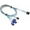PC kabel Supermicro Internal MiniSAS HD SFF-8643 to 4 SATA 60/60/60/60cm with Sideband Cable, CBL-SAST-0948